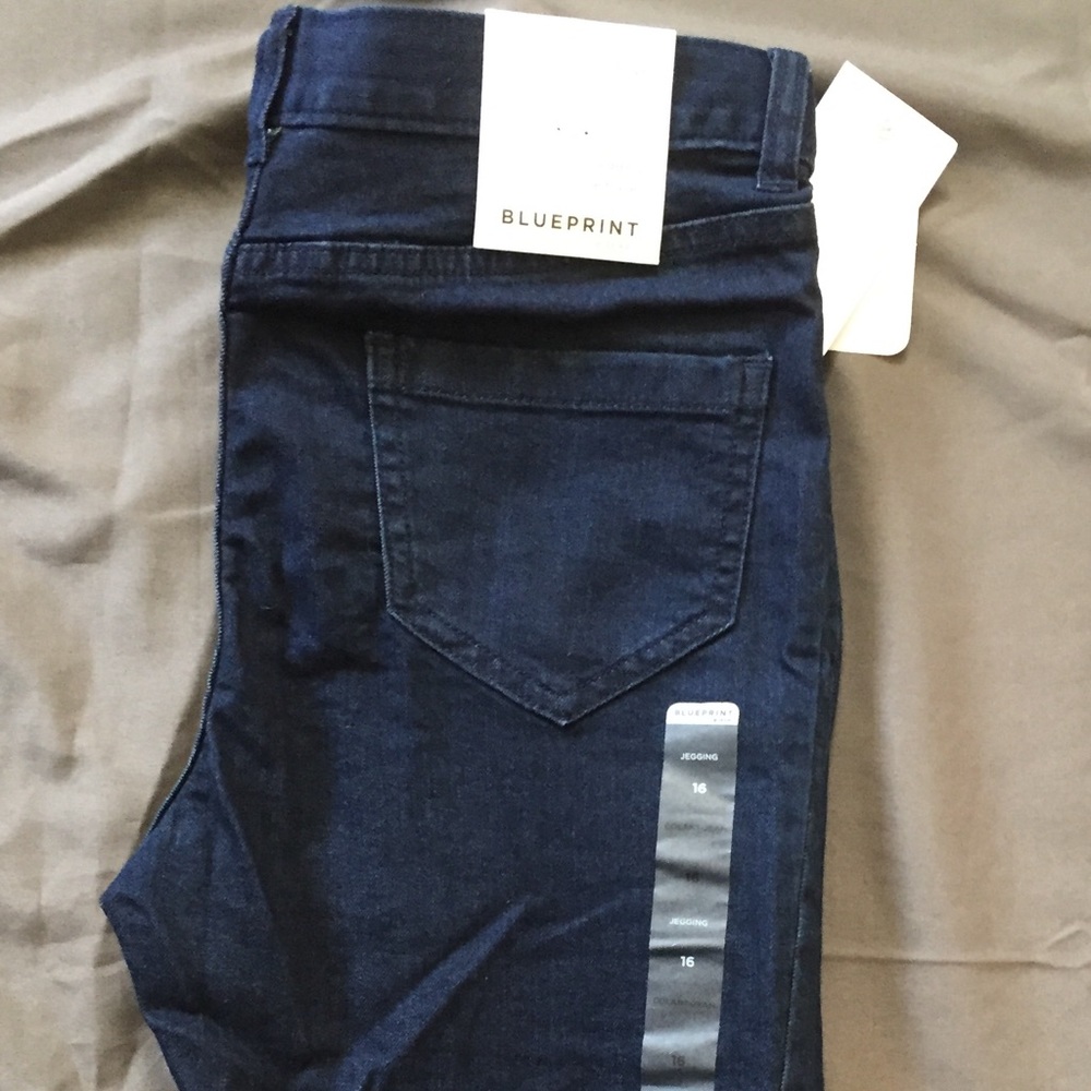 Dk blue jean jeggjng adjustable waist girls sz 16 or womens 26/27